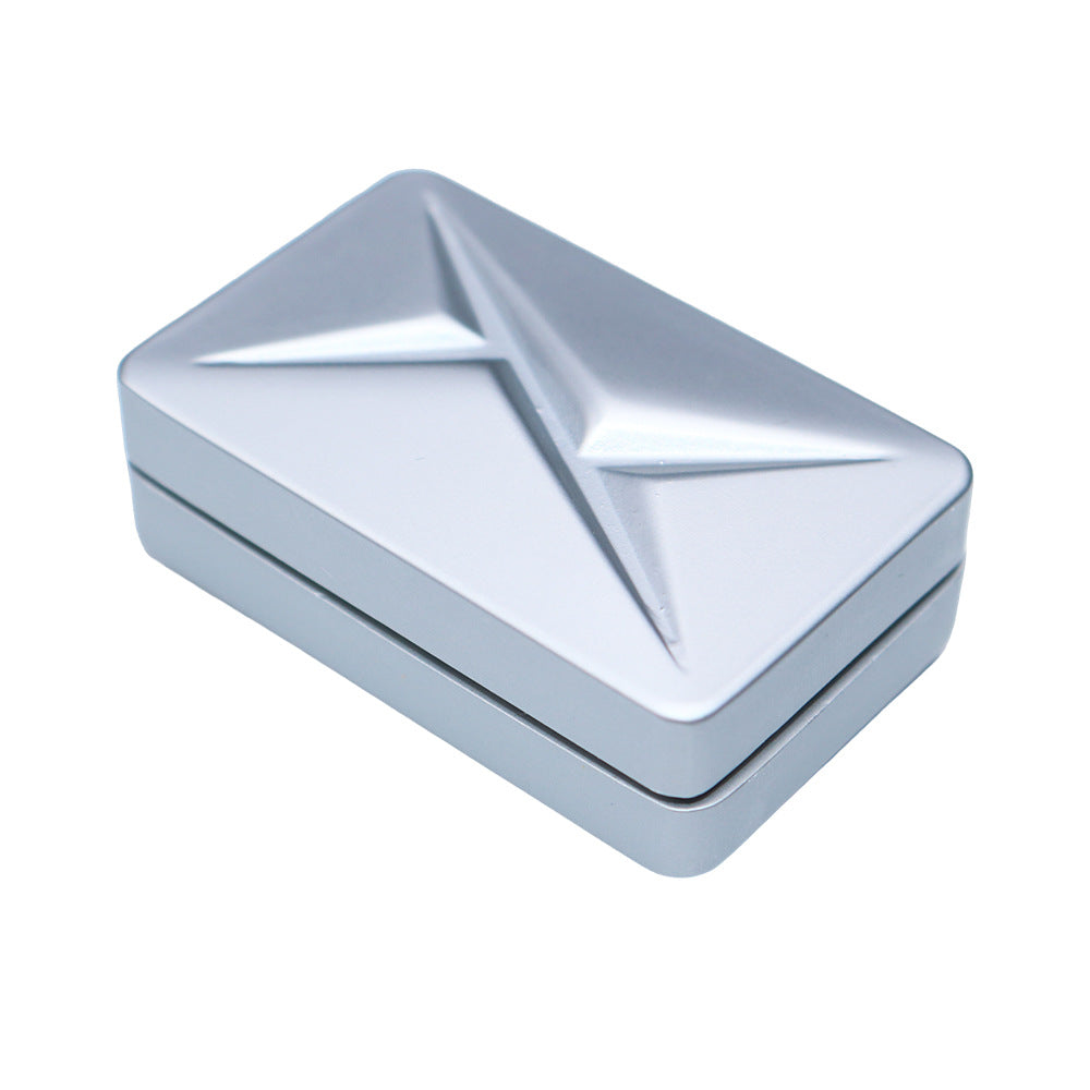 Metal-style poker card finger toy
