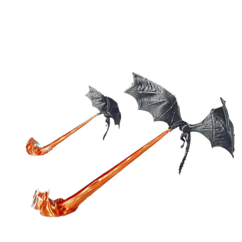 Dragon spitting flames desktop ornament
