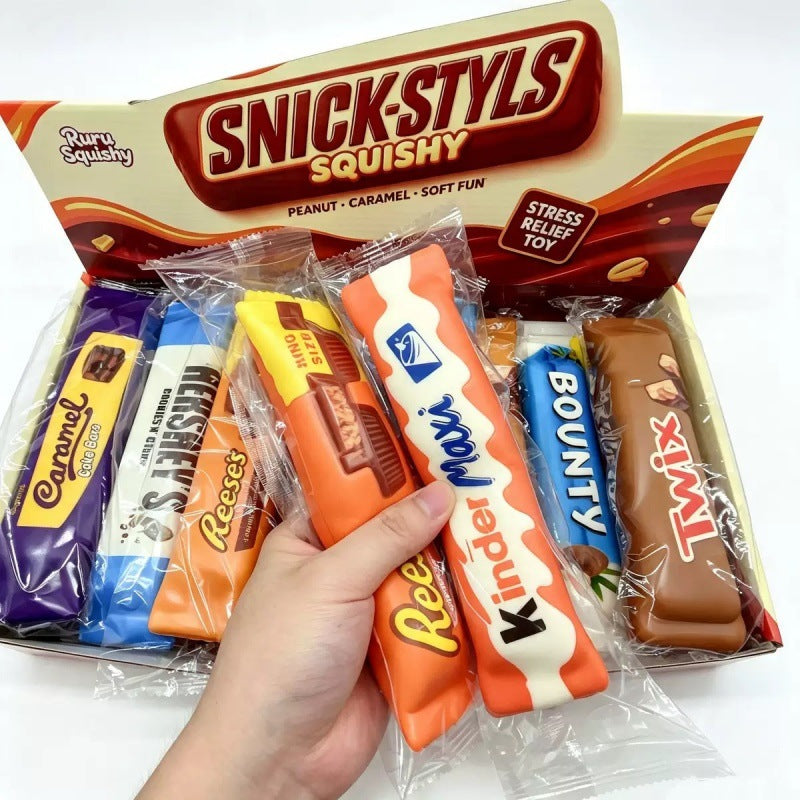Classic chocolate-style stress-relieving squeeze toy