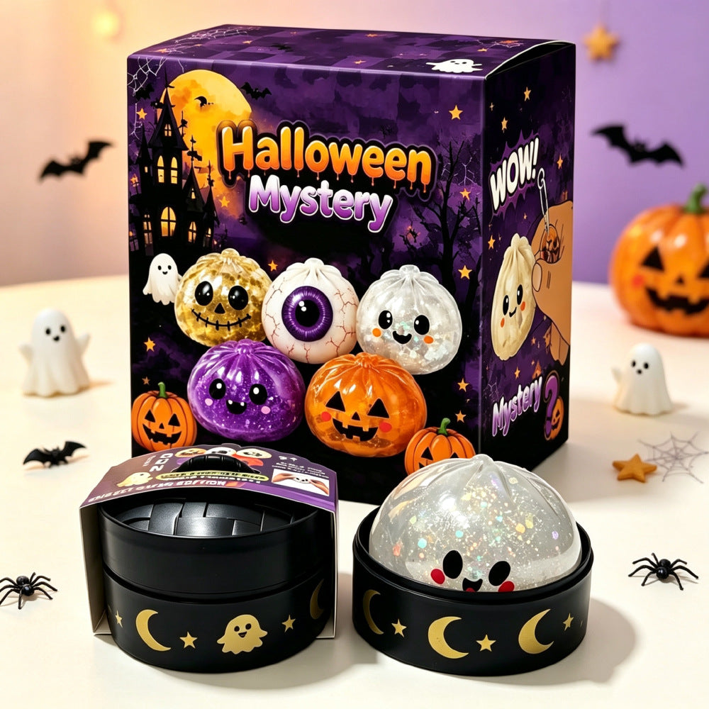 Halloween-style ghost pumpkin stress-relieving squeeze-and-joy toy