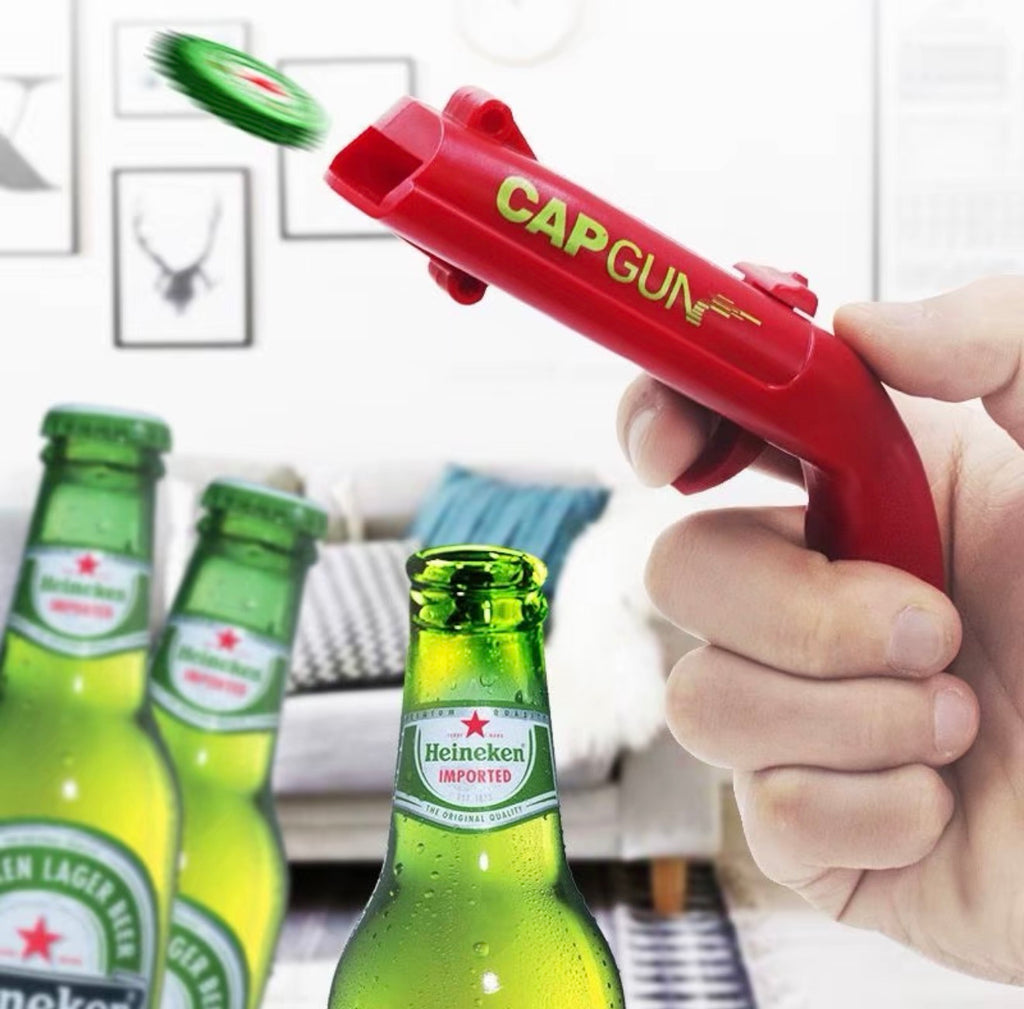 Creative pistol-shaped beer bottle opener toy