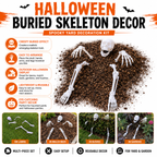 Halloween Buried Skeleton Yard Decor – Outdoor Creepy Skeleton Decoration for Lawn & Garden
