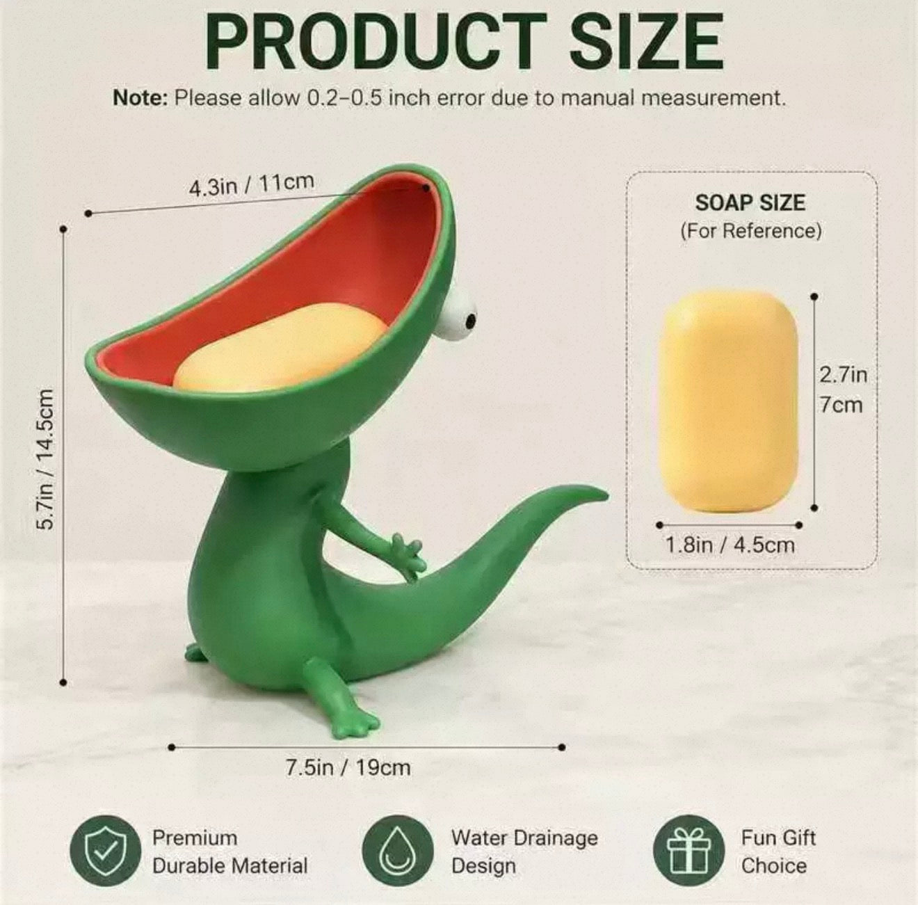 Creative Lizard-shaped Drainage Soap Storage Box