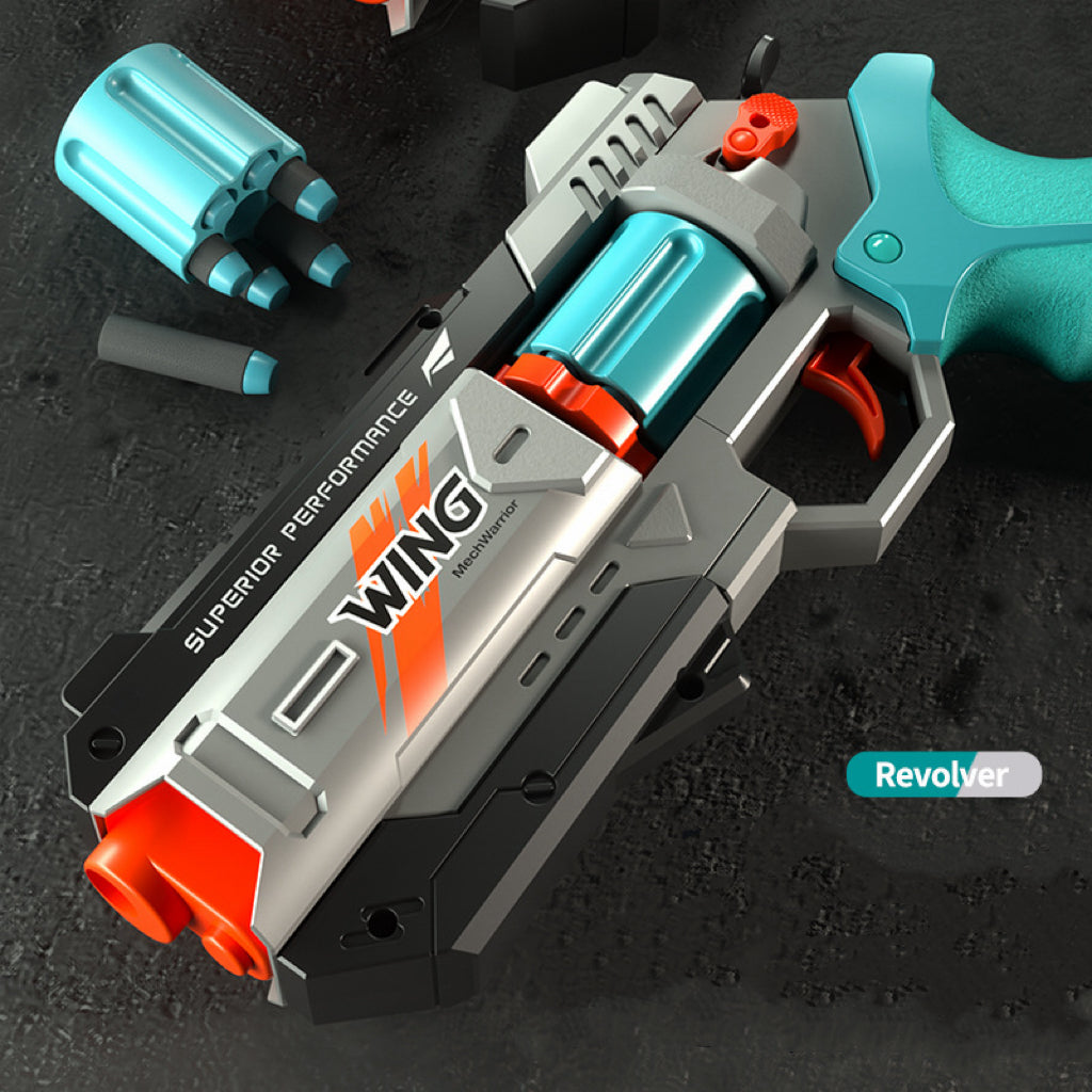 Mechanical armor style science fiction revolver Apex