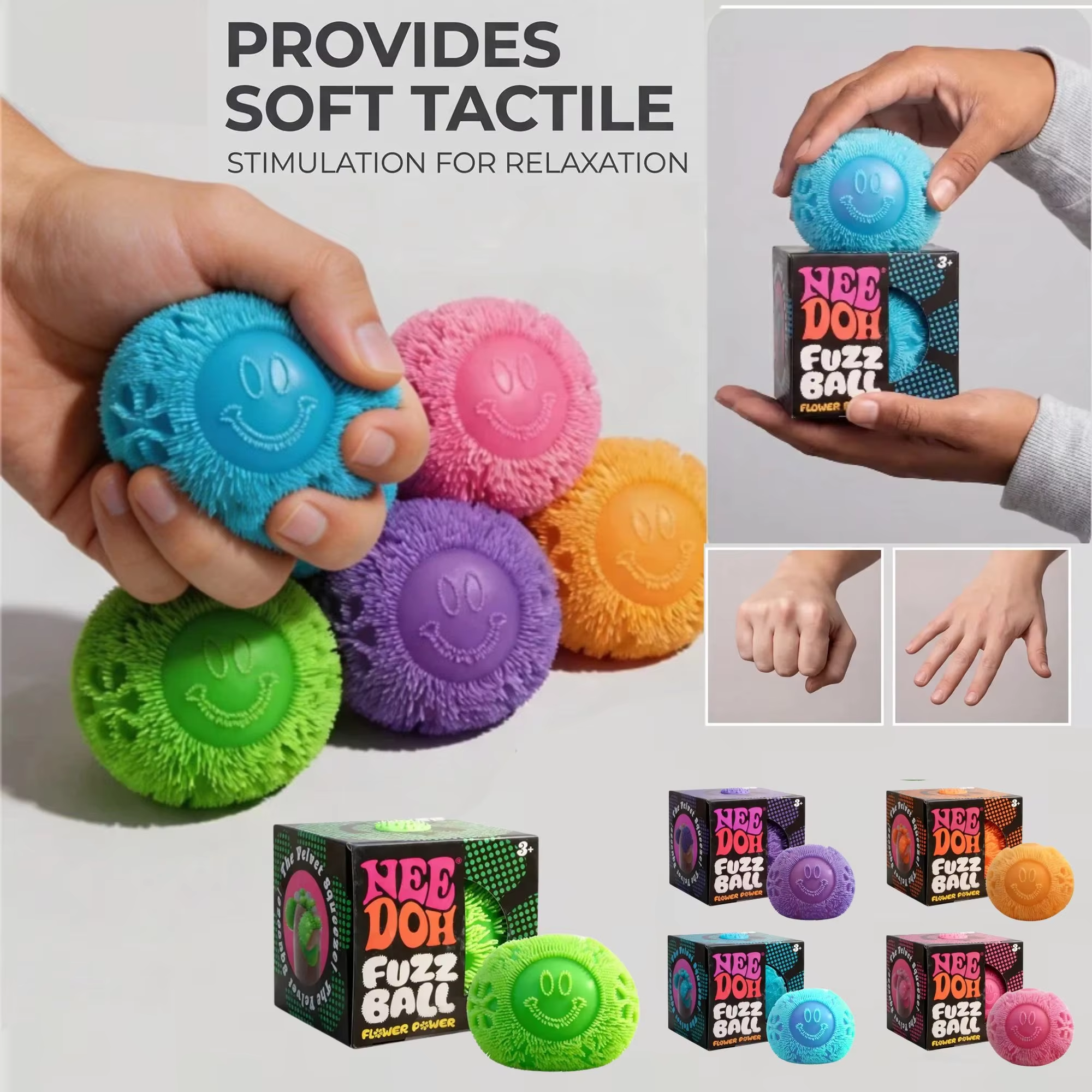 Textured Fuzz Ball – Sensory Fidget & Stress Relief Toy