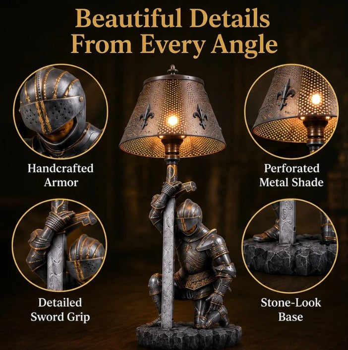 Creative style medieval knight desk lamp