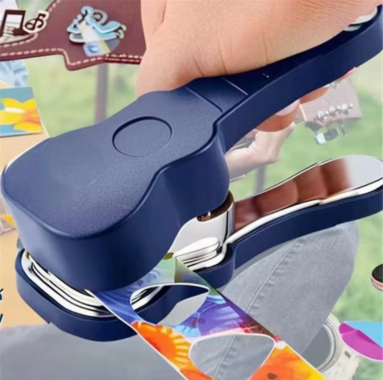 Guitar-shaped hole puncher