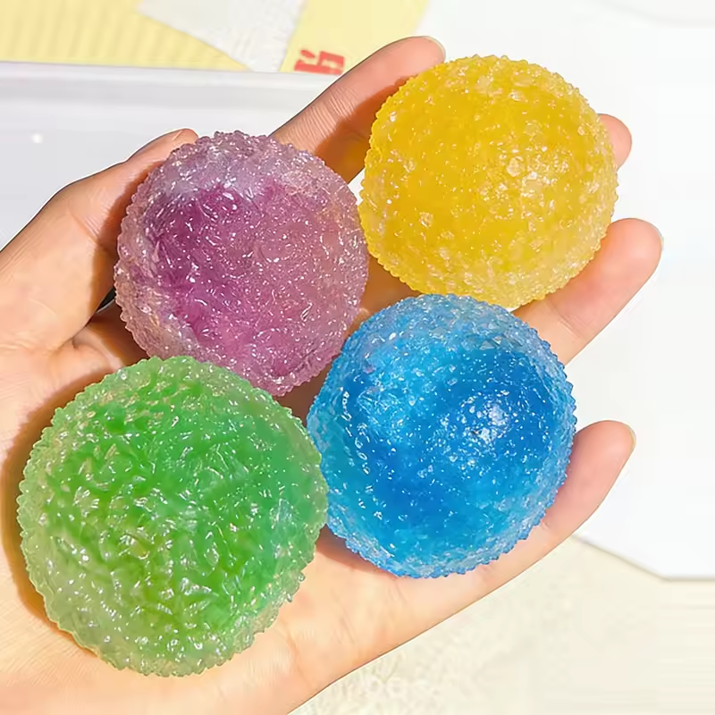 Crystal Crunch Squeeze Ball – Stretchy Sensory Stress Relief Toy