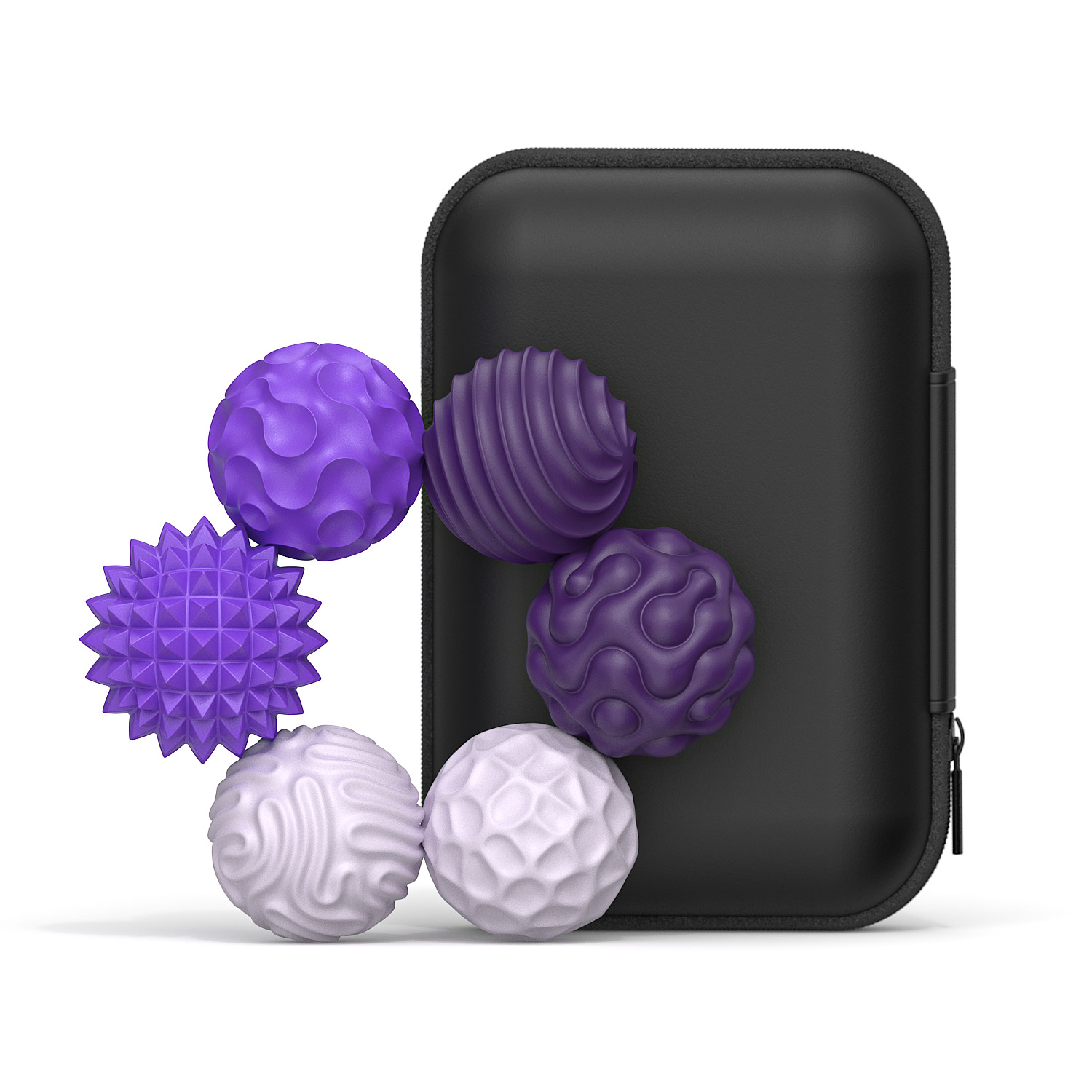 Magnetic Sensory Fidget Balls – Textured Pocket Fidget Toy with Carrying Case