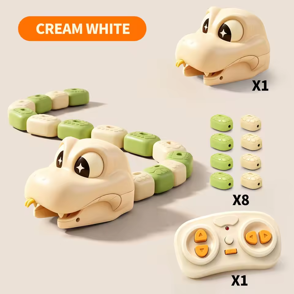 RC Toy Magnetic Eating Snake Remote Control Car Toy Dual Player Battle Rechargeable Flash Car Game Party Interactive Toys Gift