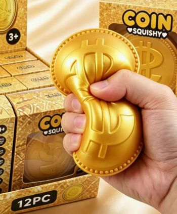 US Dollar Gold Coin Press-and-Play Stress Relief Toy