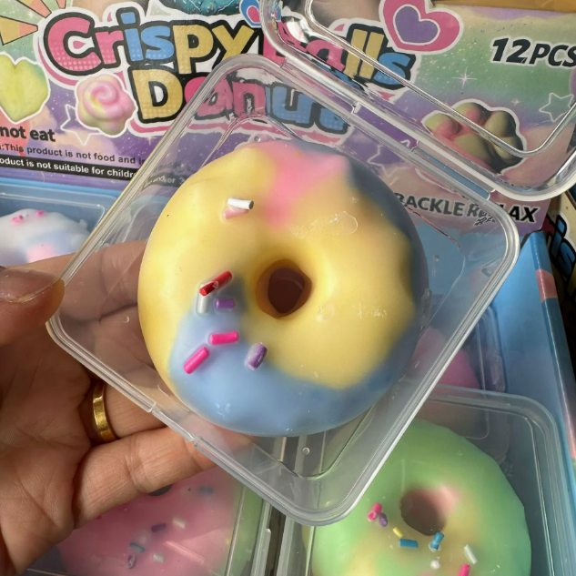 Doughnut-shaped stress-relieving hand-painted toy