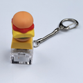 Hamburg Keyboard Keychain Fidget Toy, Mini Finger Button Clicker Decompression Toy, Cute French Fry Keycap Stress Relief Gifts