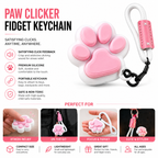 Cat Paw Fidget Clicker Keychain – Portable Stress Relief Click Toy