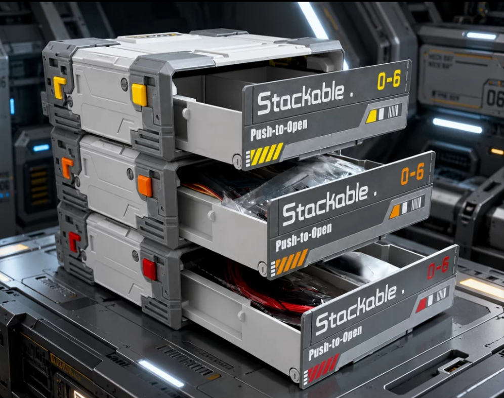 Mechanical Suit Sci-Fi Style Desktop Storage Box