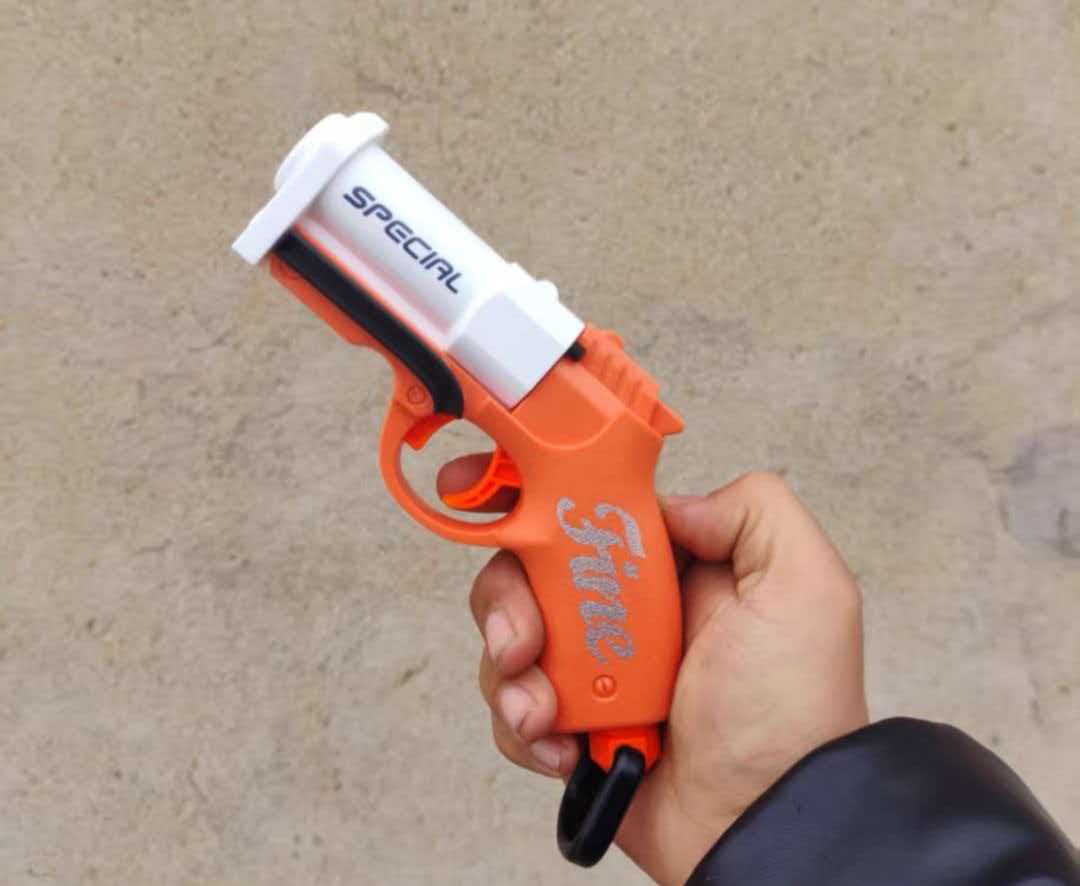 Science fiction style hand cannon launcher