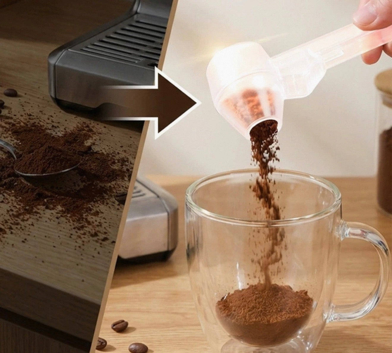 Creative style multi-functional sliding scale measuring spoon