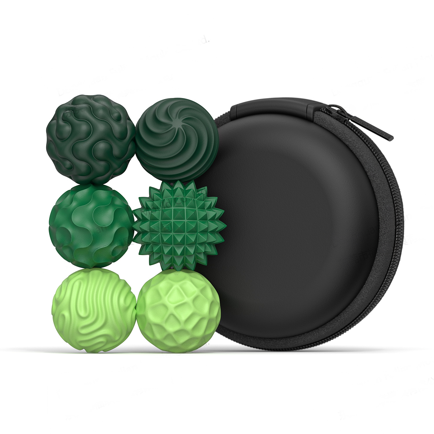 Magnetic Sensory Fidget Balls – Textured Pocket Fidget Toy with Carrying Case
