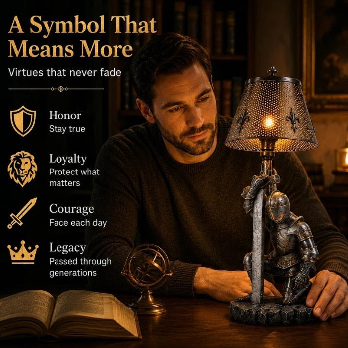 Creative style medieval knight desk lamp