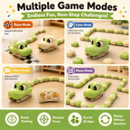 RC Toy Magnetic Eating Snake Remote Control Car Toy Dual Player Battle Rechargeable Flash Car Game Party Interactive Toys Gift