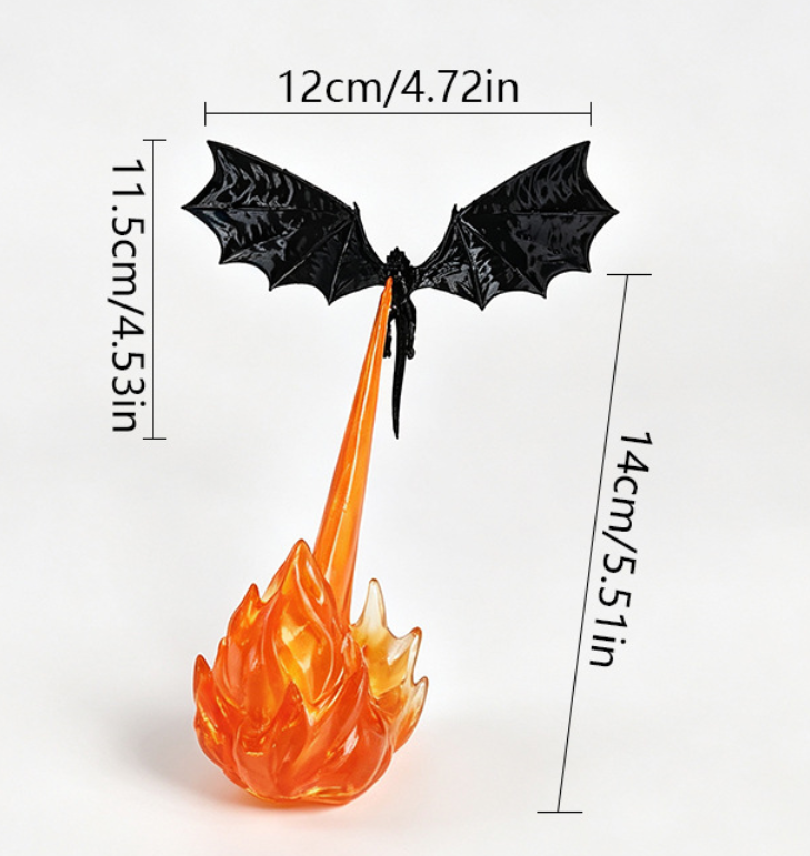 Dragon spitting flames desktop ornament