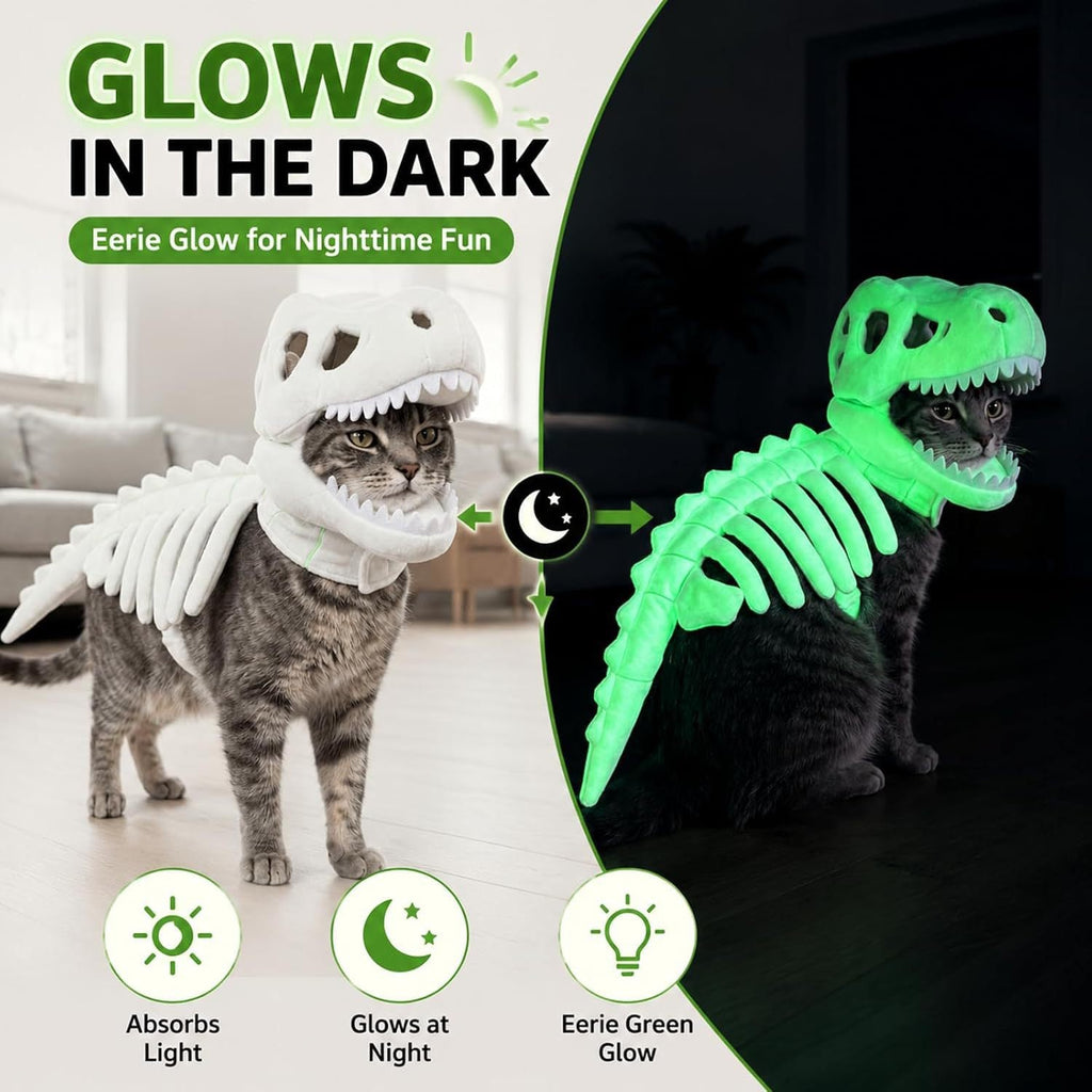 Pet Clothing  cos dinosaur skeleton