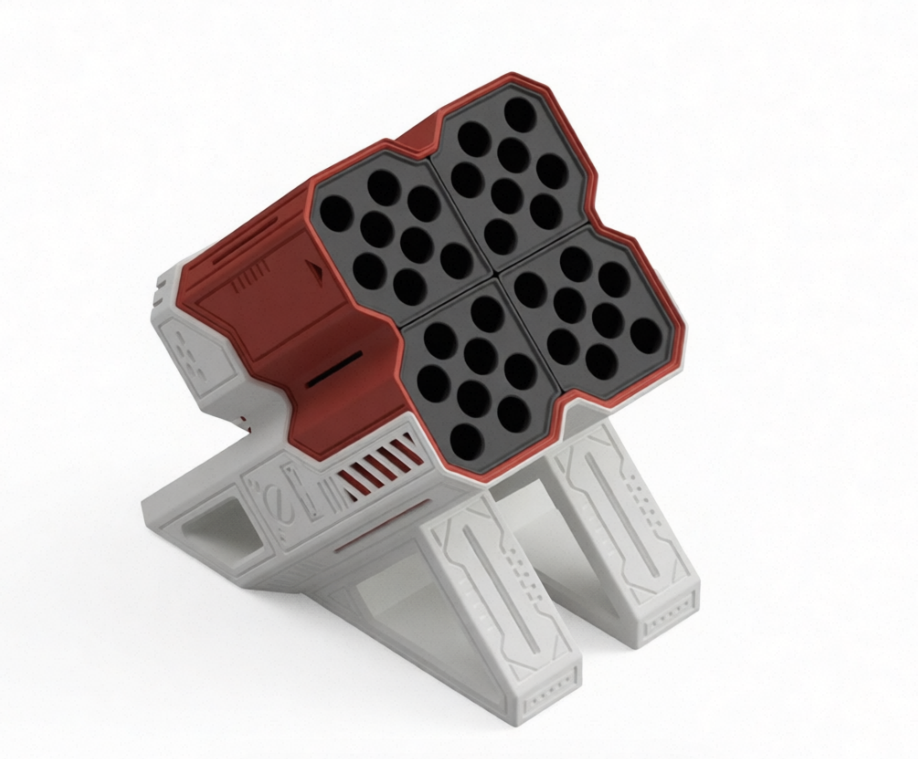 Military-style anti-aircraft gun pen holder storage box